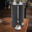 Stainless Steel Coffee Urn, 15L Hot Beverage Dispenser Commercial Coffee Maker Electric Coffee Pot Black for Restaurant Office Cafe Hotel