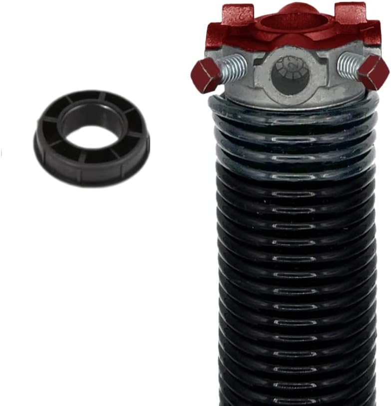 Garage Door Torsion Spring (0.218" Wire x 2" D x 24" L) with 1" Nylon Bushing | Right Hand Wound Replacement (Left Side)