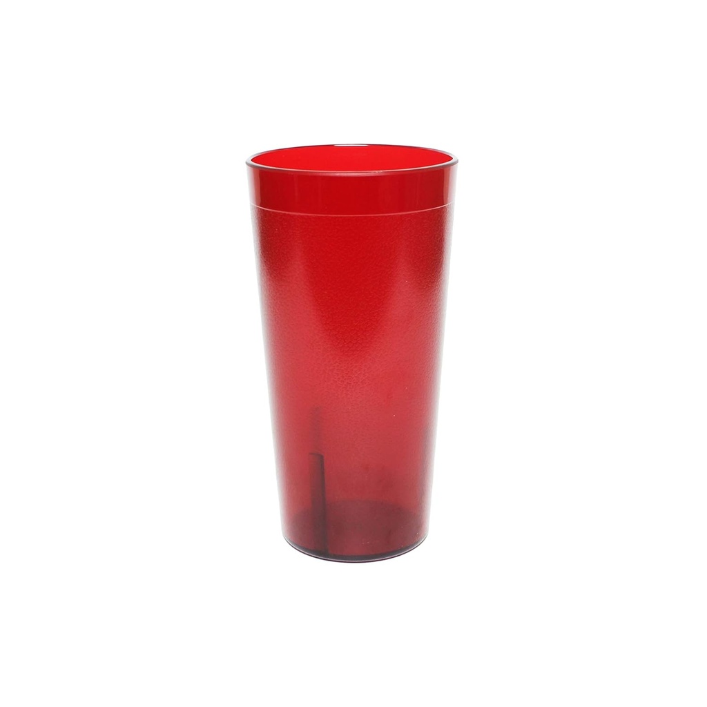 NEW, 20 oz. Restaurant Tumbler Beverage Cup, Stackable Cups, Break-Resistant Commmerical Plastic, Set of 6 - Ruby Red