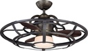 Savoy House 26-9536-FD-196 Alsace Industrial 30" Fandelier Ceiling Fan with Lights, Integrated LED Chandelier Fan with Remote Control, Reclaimed Wood