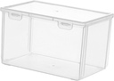 GARVALON Transparent Food Grade Plastic Bread Loaf Storage Container with Lid Fresh Keeping Box for Kitchen Pantry Organization Versatile Bread Box for Toast Snacks and Food Storage