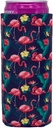 Flamingo Pattern Slim Can Coolie (2 Pack)