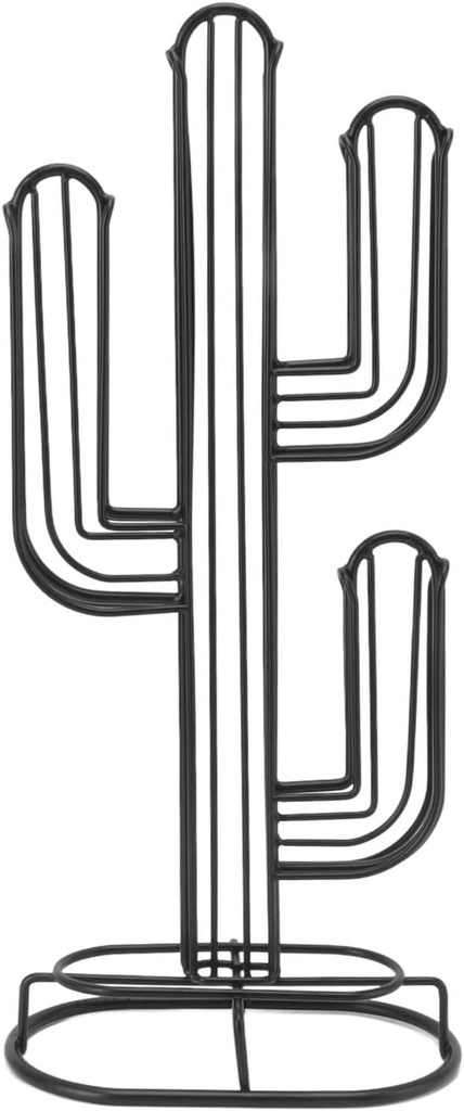 Vikye Coffee Pod Holder, Cactus Shaped Coffee Capsule Stand Organizer Holds 48 Pods, Fit for Coffee Capsule, Compact Iron Storage, Waterproof, for Home Kitchen