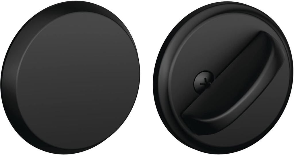Schlage B81 622 Deadbolt with Standard Trim, Non-Keyed One Sided Deadbolt, Highest Residential Security, Matte Black