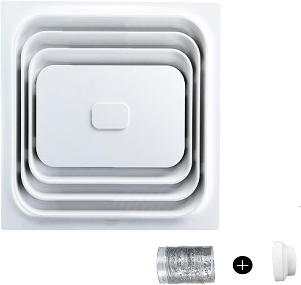 Exhaust fan Ducted Ceiling Fan Bathroom Integrated Ceiling Exhaust Fan Ceiling Type Household Exhaust Fan with Check Valve and Annular Air Inlet, 35W Ventilating FA