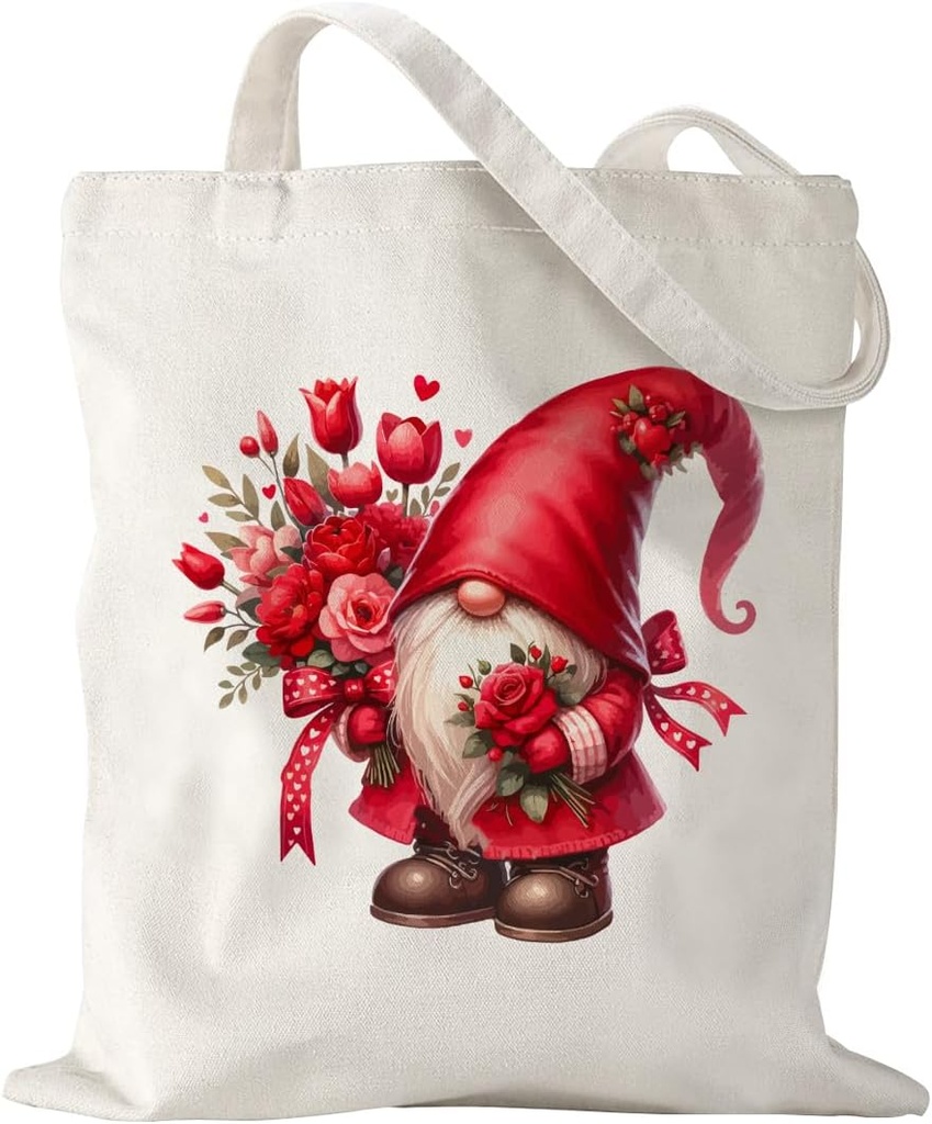 Aesthetic Tote Bags for Women Cute Tote Bag Canvas Tote Bag for Vacation Shopping Grocery Mother's Day Spring Birthday Gifts for Women Wife Lover Gnome Gift