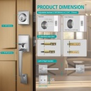 TOGU HS14D-L08 Heavy Duty Single Cylinder Handle Set with Lever Door Handle,Solid Entry Door Lock Set Lever Set for Home Exterior Doors, Easy Installation, Brushed Nickel