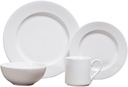 Fortessa Ilona Porcelain 16 Piece Dinnerware Set, Service for 4, Ivory
