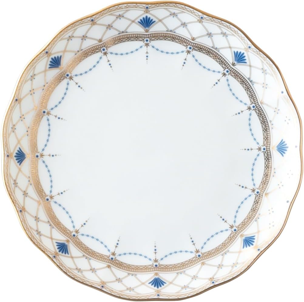 Narumi 52476-1413 Plate, Primadonna Plate, 6.7 inches (17 cm), Gold, Made in Japan, Stylish, Gorgeous, Elegant, Bread Dish, Gift Box Included