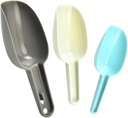 Multipurpose Ice Cube Shovel Set Heavy Duty Plastic Ice Scoop for Kitchen and Party Use for Sugar Cereal and Grain Serving 3-Piece Set Long Handle