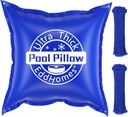 4x4ft Pool Pillow for Above Ground Pools, 0.5mm Extra Thick & Strong Cold-Resistant Poo l Pi llows for Closing Winter, Pool Pillow for Winterizing to Last All Season(with 33ft Rope)