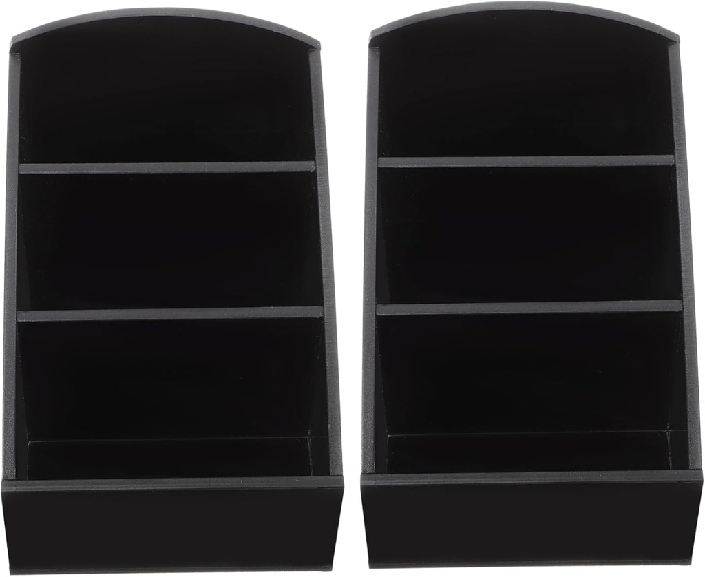 Healifty 2Pcs Coffee Station Sugar Bag Organizer Condiment Box Lid Sturdy Plastic Suitable for Home Office and Hotel Use Desktop Tea Bag Holder