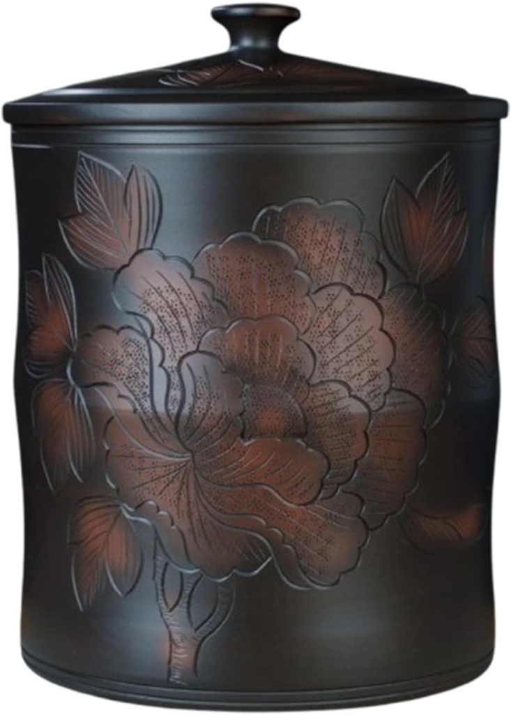 Ceramic Rice Storage Container, Ceramic Containers with Lids for Food Grain Container Airtight Rice Bucket Grain Storage for Rice Beans Corns Wheat Oatmeal(26 * 33cm/10.2 * 12.9in)