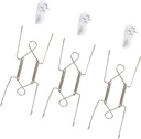 Plate Hanger - 3 Pack Invisible W Type Wall Plate Hangers with 3 Pack Hook Fits for Decorative Plates and Arts - Stainless Steel Vertical Plate Holders - (6-inch, Silver Tone)