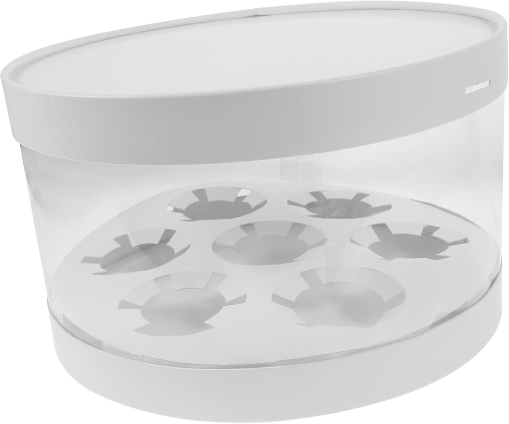 Mikinona Cupcake Carrier Box Transparent Muffin Cake Packaging Compartment Design for Safe Transport of Desserts for Bakery Grocery Family and Catering Events