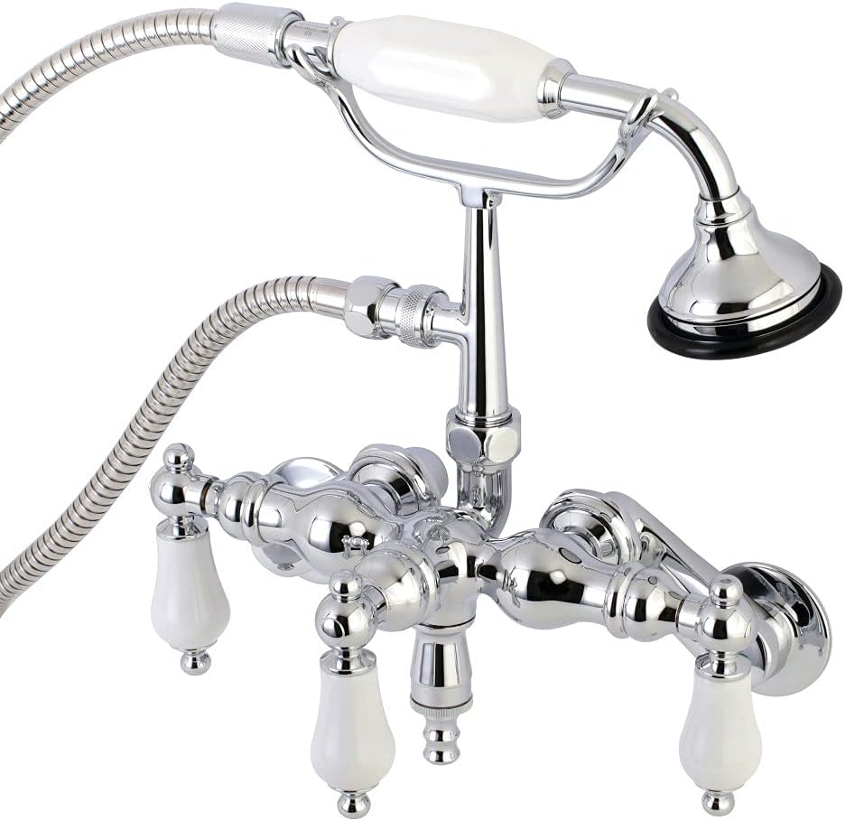 Kingston Brass AE422T1 Vintage Clawfoot Tub Faucet, 3-3/8", Polished Chrome