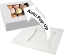 MT Products White Bakery Pie Boxes 9" x 9" x 2.5" - Auto Pop-Up Windowed Bakery Boxes (Pack of 15) - Made in the USA
