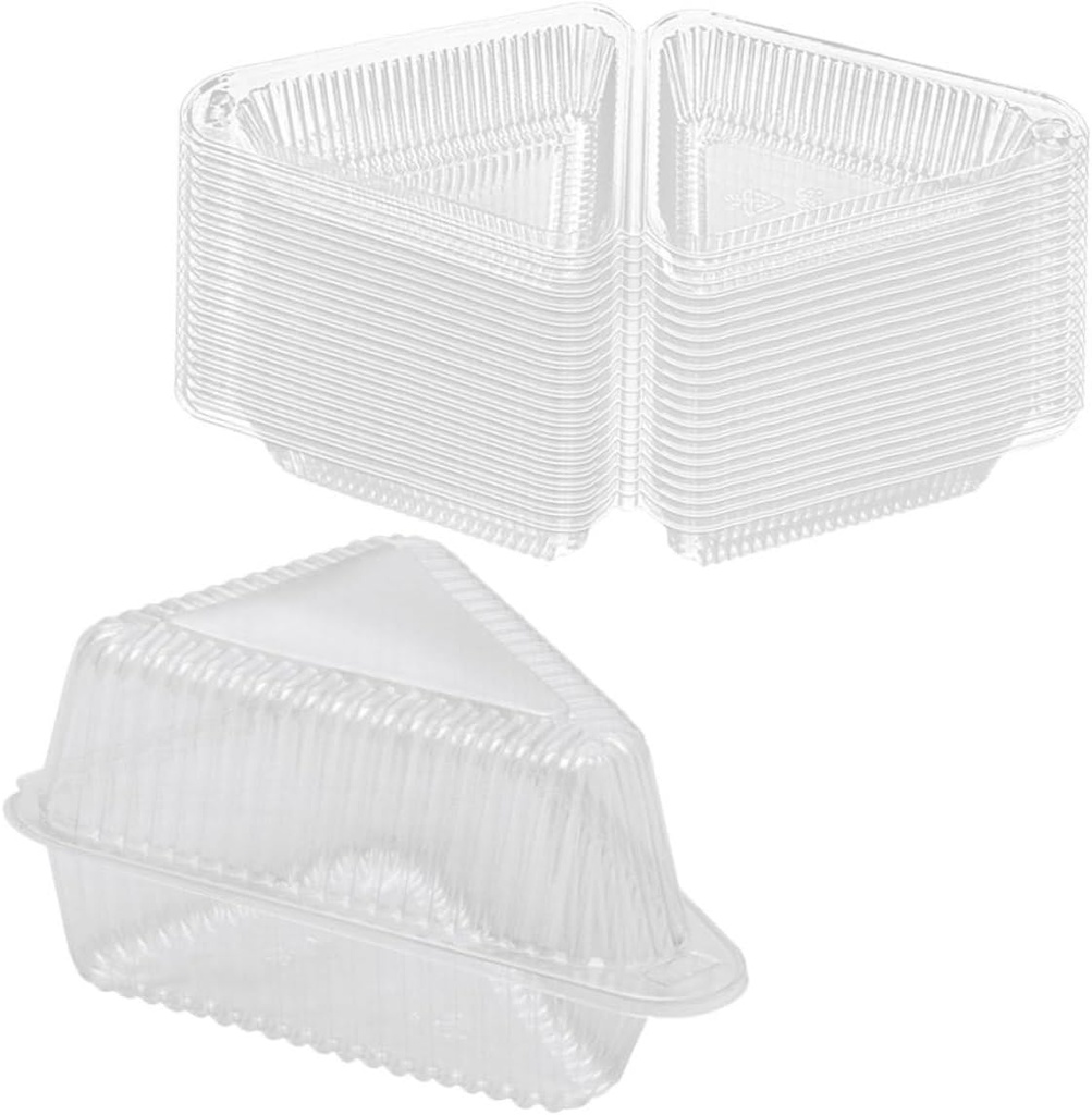 50pcs Cake Carrier Sliced Cheese Container Lid Food Packaging for Cake Sandwiches Desserts Parties Events