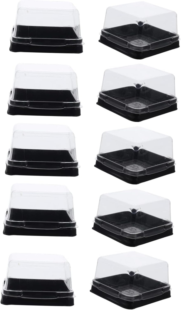 VICASKY 100Pcs Cake Wrapping Boxes Egg Yolk Puff Holders Lightweight Cake Containers for Bakery and Festival Use