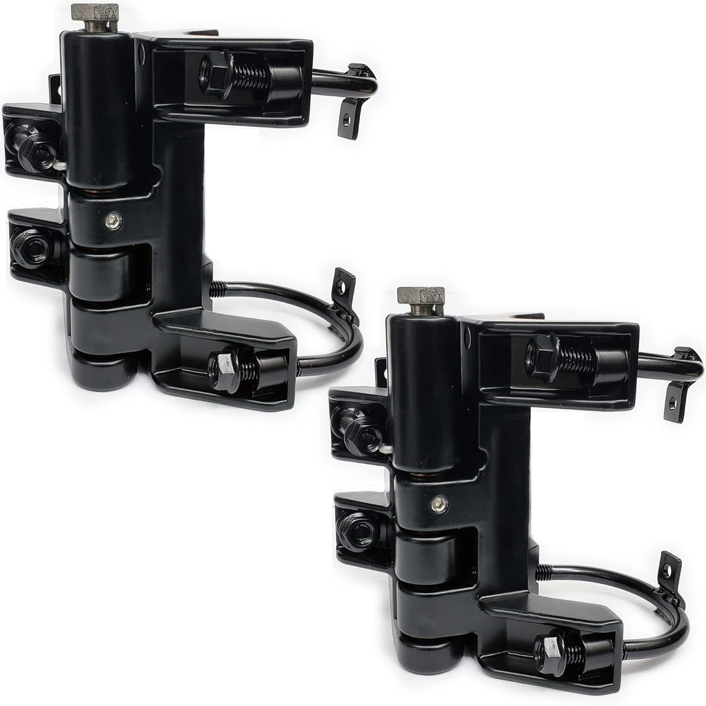 Pair of Nationwide Industries Multi-Size Chain Link Self-Closing Hinges, Color Black