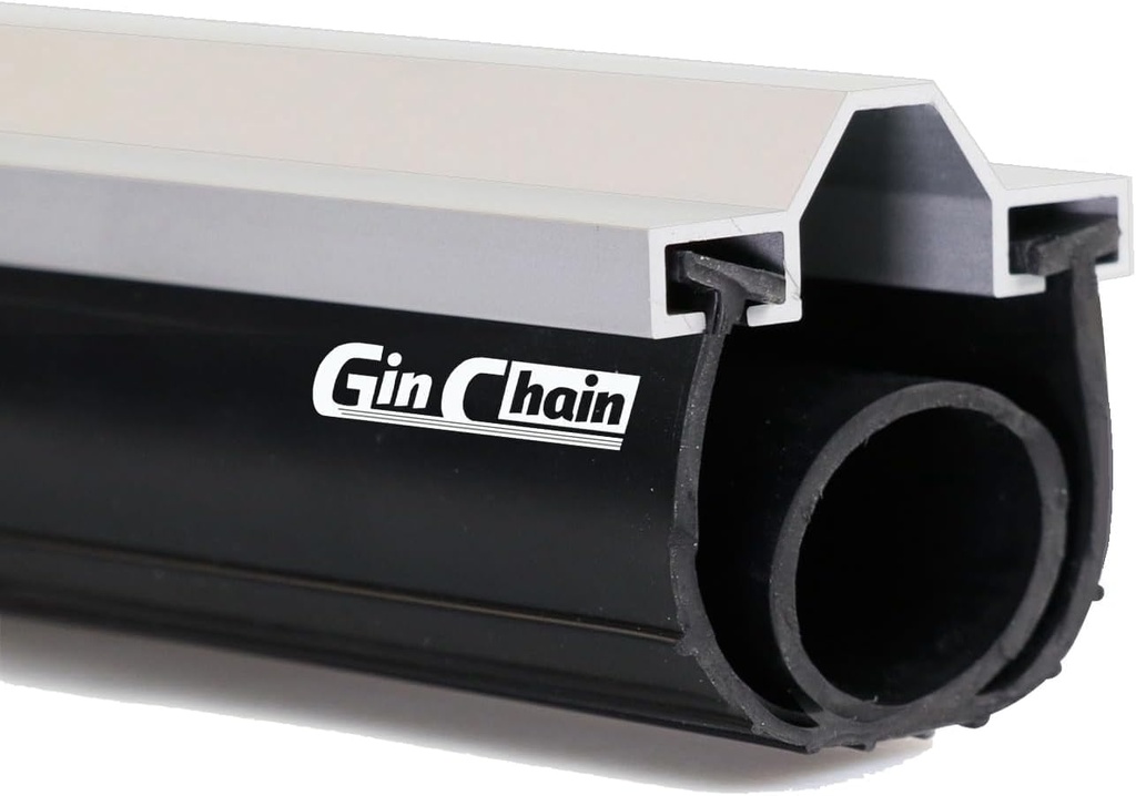 Garage Door Seals, Convex Shape Aluminum Track with U+O Shape Garage Door Seals Bottom Rubber Retainer Base Kit, Universal Garage Door Weather Stripping Kit (16.5ft)