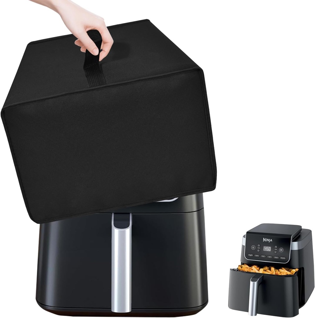 Cover for Ninja AF181 Air Fryer Pro XL 6-in-1 6.5 QT, Waterproof Dust-proof Air Fryer Cover Case Heavy Duty Thickened Protective Cover (16.9"D×13.8"W×11.8"H - Black)