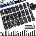 mxuteuk Metric Screw Assortment,M2 M3 M4 M5 Metric Bolt Assortment Kit,Button Head Socket Cap Screws Bolts Washers Nuts Kit,10.9 Alloy Steel Cap Screw Set with 4 Hex Wrench (1749PCS)