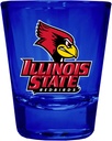 R and R Imports Illinois State Redbirds Full Color 2 oz Shot Glass Blue Officially Licensed Collegiate Product 4-Pack