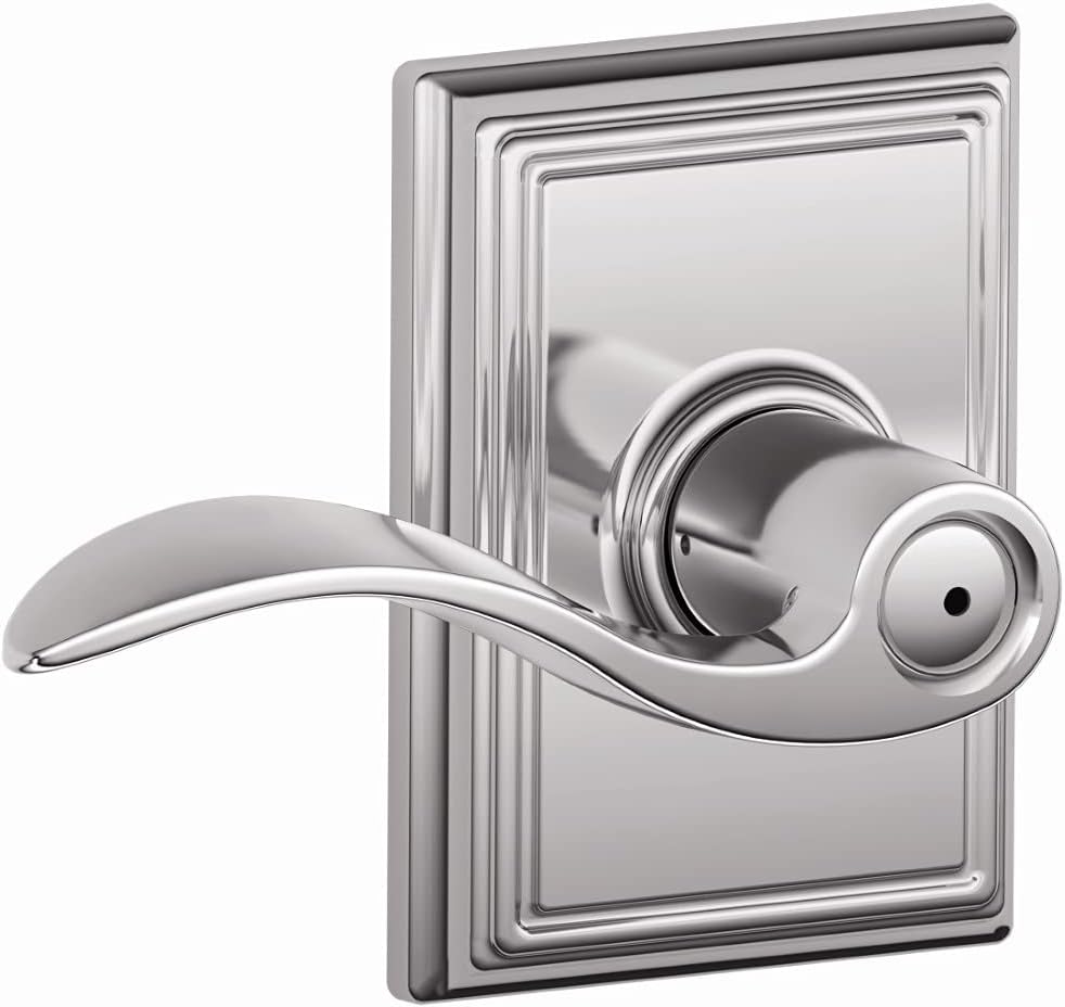 Schlage F40 Acc 625 ADD Privacy Lock, Addison, Bright Chrome
