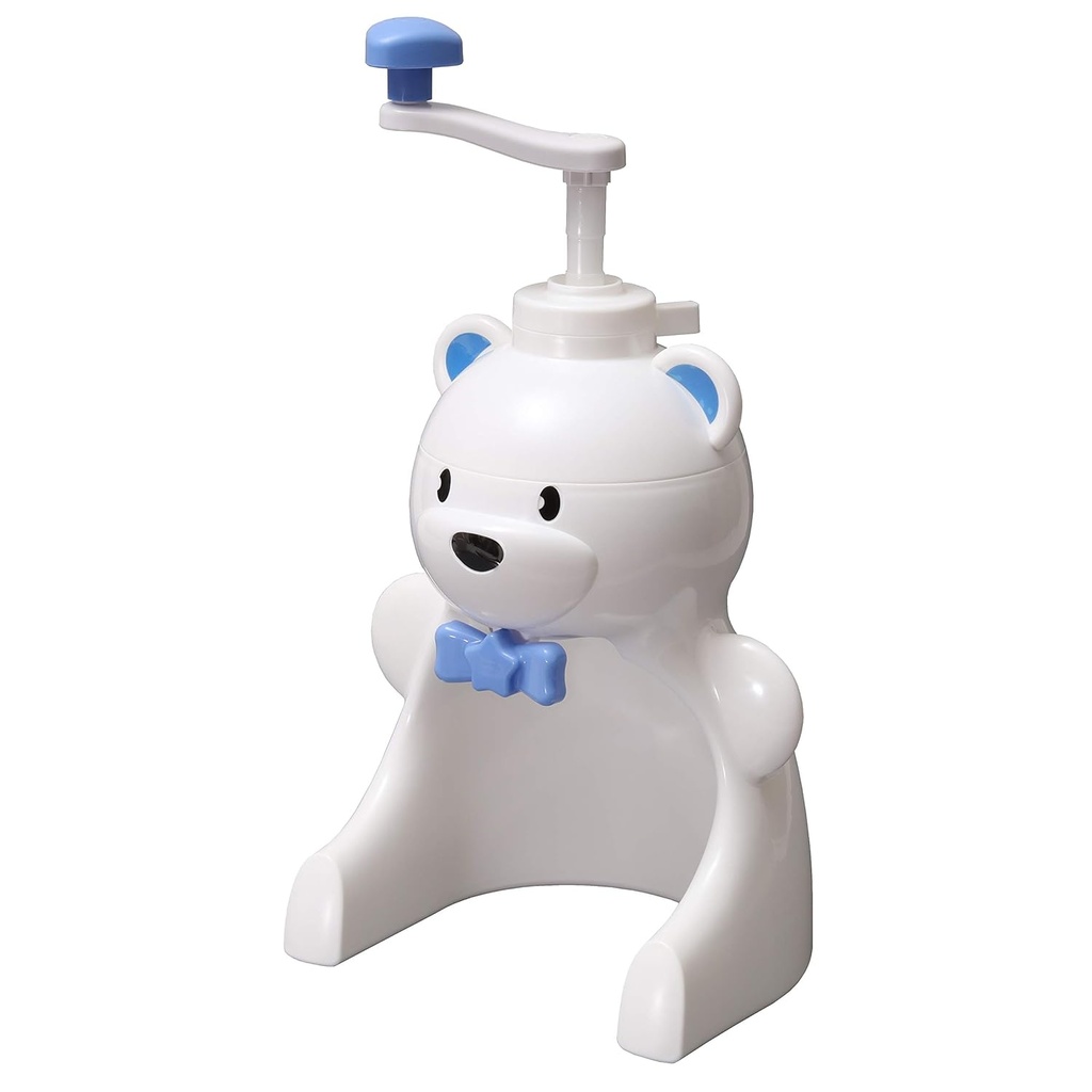 Pearl Metal D-1327 Manual Shaved Ice Maker, Made in Japan, Shirokuman, New Type, Ice Making, Includes 2 Cups, White