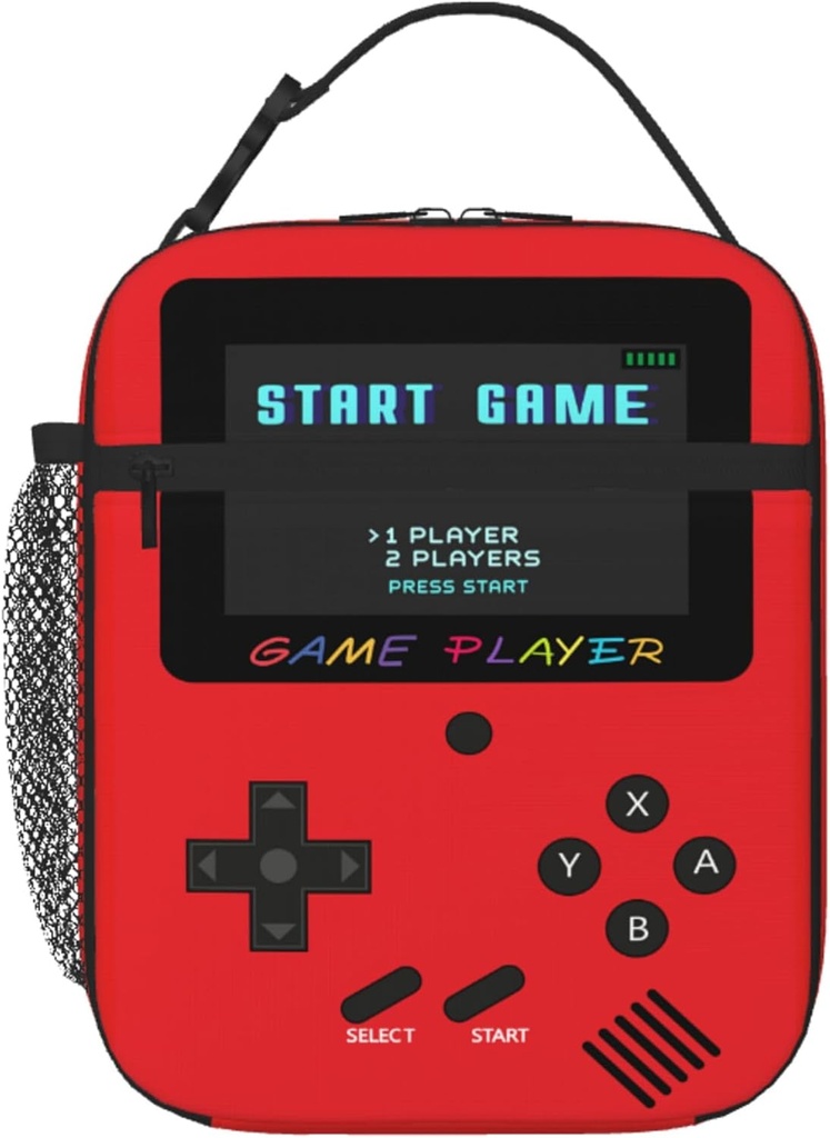 Kids Lunch Box,Boys Game Console Insulated Lunch Box,Gamer Reusable Portable Lunch Bag for Teens Kids Boys School