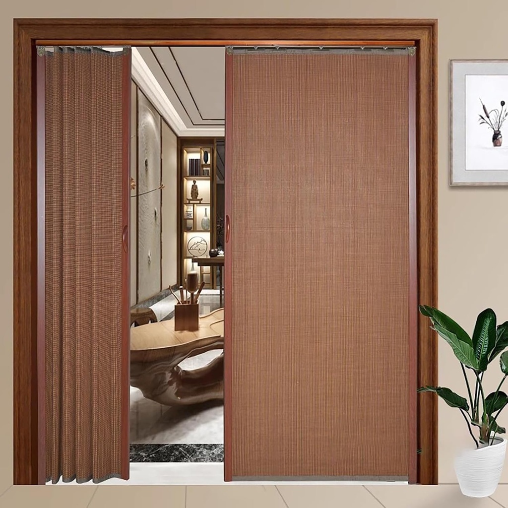 Privacy Partition Door,Blackout Interior Bifold Doors,with Door Handle,Beautiful Appearance, Exquisite Edge Locking,for Balcony Living Room Study Room Tea Room.(31.1x79.92in)