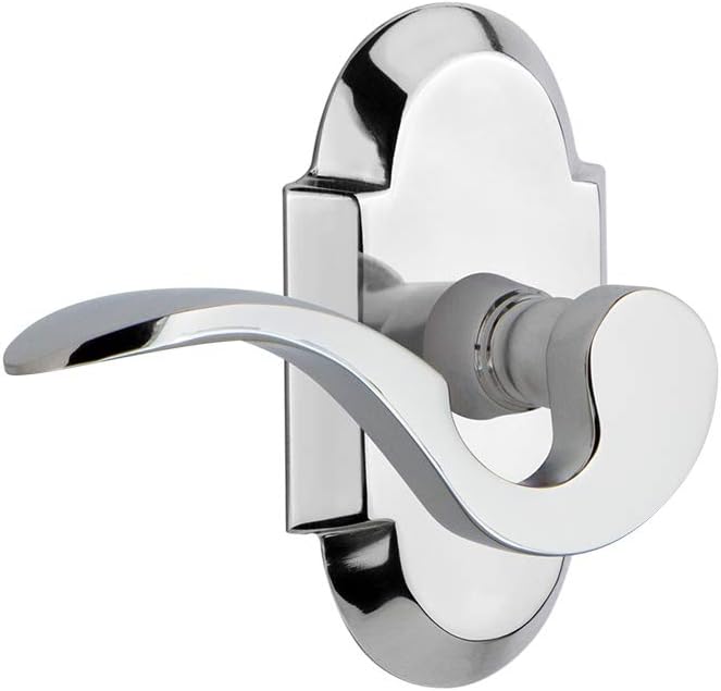 Nostalgic Warehouse Cottage Plate Passage Manor Lever in Bright Chrome