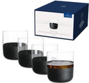 Villeroy & Boch - Manufacture Rock Shot Glass Set, Set of 4, Crystal Glass with Matte Black Base, Capacity 1.25 oz