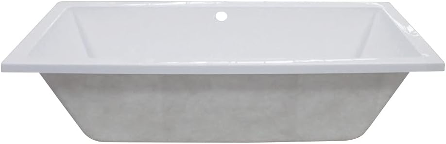 Kingston Brass VTPN593017C Acrylic Drop-In Tub without Drain, 59-1/16" x 29-1/2" x 16-9/16", White