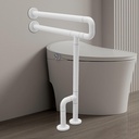 27.5inch Toilet Grab Bars,Safety Handrails Handicap for Elderly Bathroom Hand Grips Handle Assist Frame Railings Rail Support Shower Bathtub Bathroom Safety Bar (White)