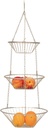 3 Tier Satin Nickel Hanging Vegetable Basket