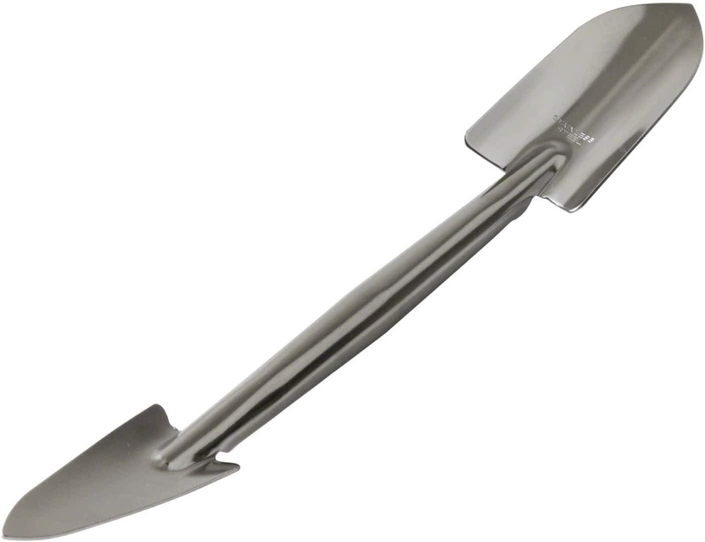 Hanafubuki Curved Bonsai Soil Scoop 10inch(255mm), Made in Japan, Japanese Garden Tools, Mini Hand Shovel, Stainless Steel - 10inch(255mm)