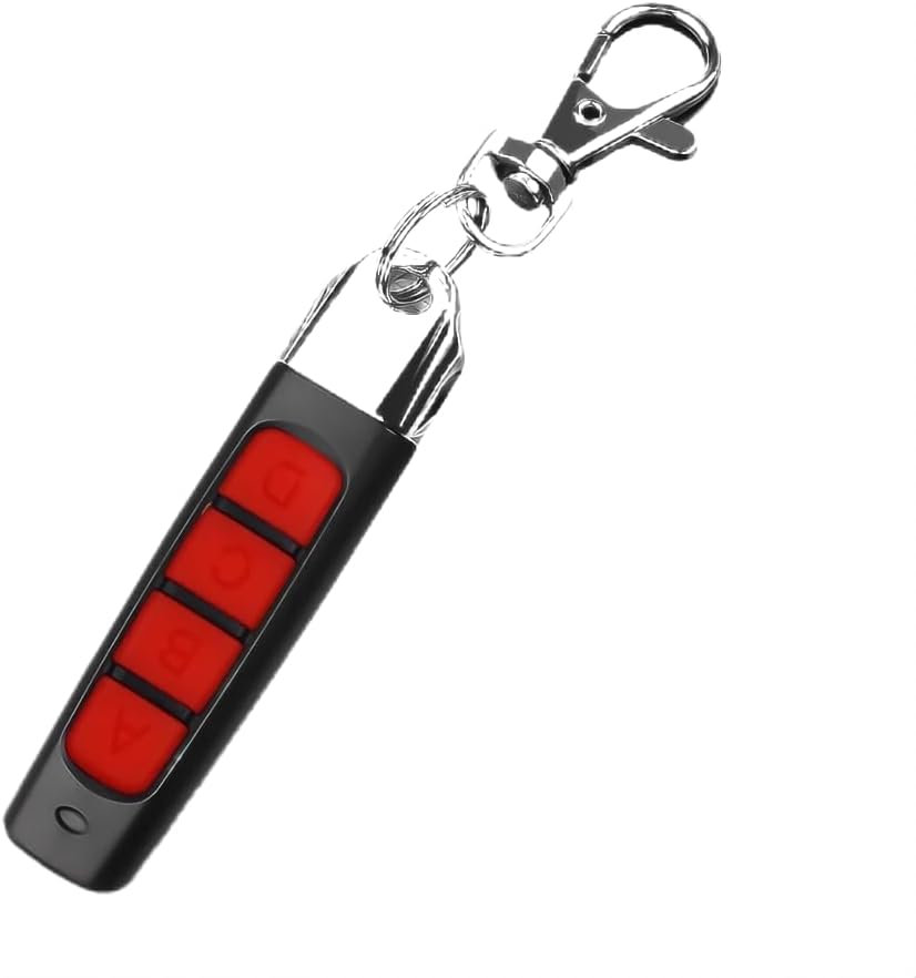 Wireless Cloning Remote Control, Replacement Garage Door Electric Gate, Duplicates and Replaces Original Factory Remote Controls for Vehicle Central Locking Systems(Lock-Black-Red)