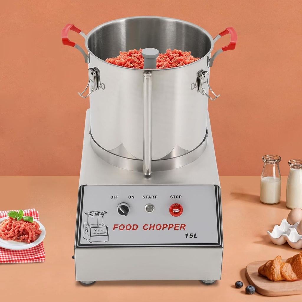 Food Processor with 4Qt Bowl Stainless Steel 1100W Electric Food Chopping Machine 1400RPM Commercial Vegetable Chopper for Home Kitchen Restaurants Meat Fruit Prep