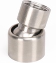 NearMoon Shower Head Swivel Ball Adapter- Solid Brass Shower Connector Adjustable Swivel Ball for 8 Inch ShowerHead (Brushed Nickel)