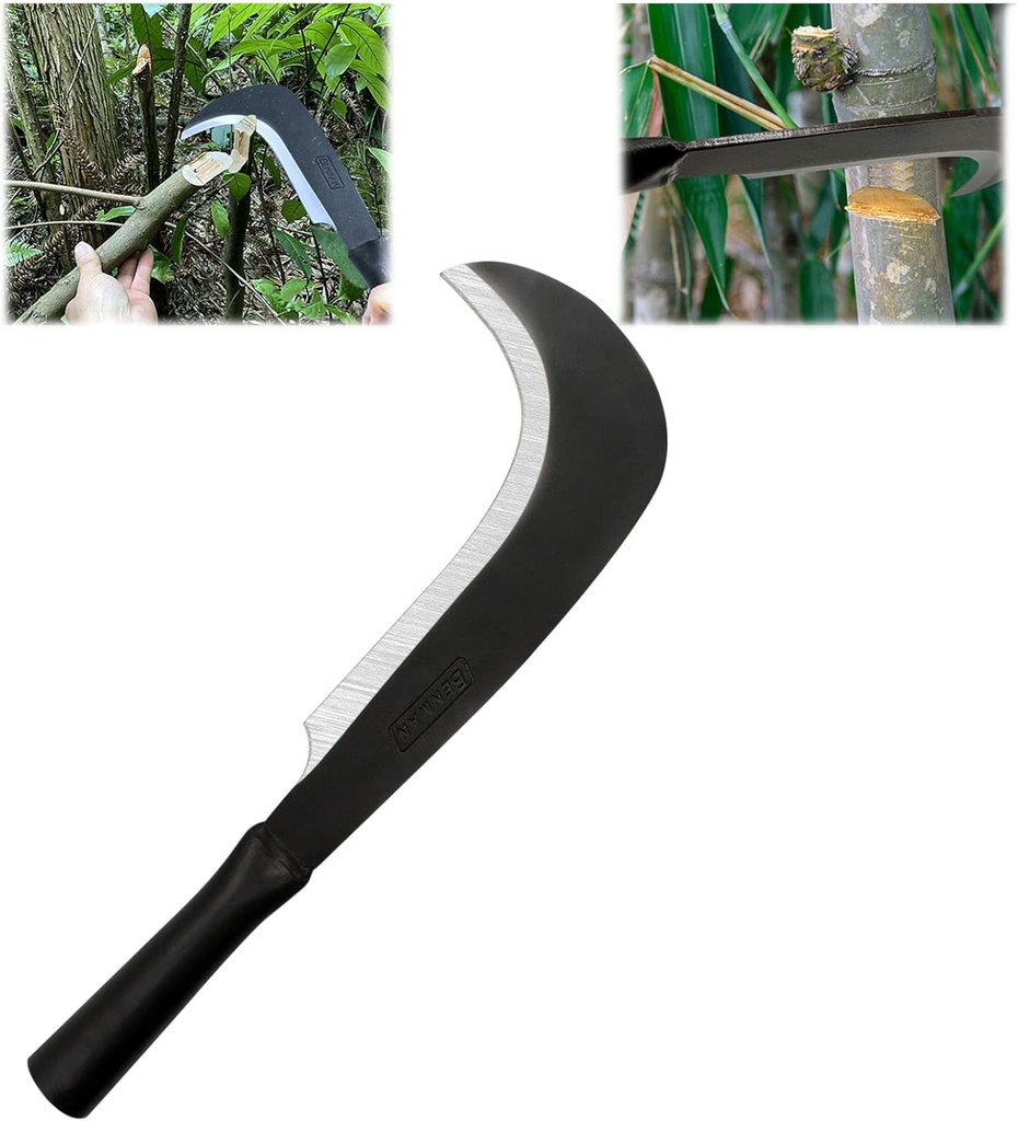 Kana Hoe 217 Japanese Garden Tool - Hand Hoe/Sickle is Perfect for Weeding and Cultivating. The Blade Edge is Very Sharp. (Beijing-026)