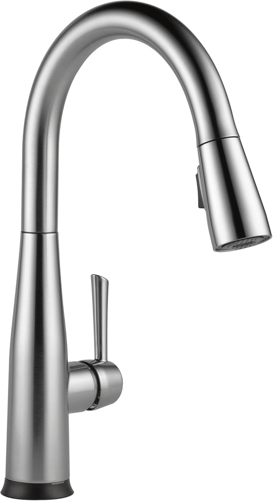 Delta Essa Touchless Kitchen Faucet with Touch Technology, Brushed Nickel Kitchen Sink Faucet with Pull Down Sprayer, Single Hole, Arctic Stainless 9113TL-AR-DST