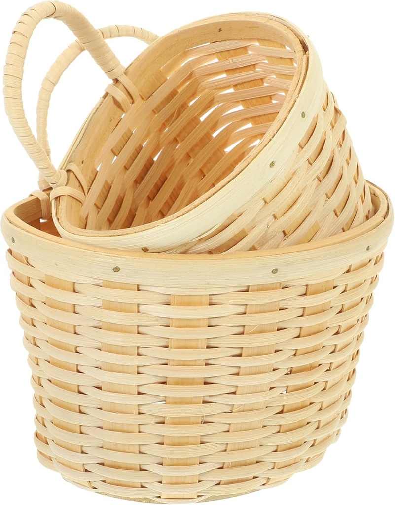1set Wall Hanging Storage Basket for Kitchen Woven Fruit Vegetable Organizer Wall-mounted Garlic Ginger Holder Space-saving Decor for Spaces