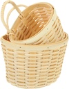 1set Wall Hanging Storage Basket for Kitchen Woven Fruit Vegetable Organizer Wall-mounted Garlic Ginger Holder Space-saving Decor for Spaces