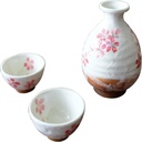 Ceramic Sake Set Traditional Handmade Ceramic Wine Cup Hand Painted Cherry Blossoms Flower Porcelain Easy Clean (1)