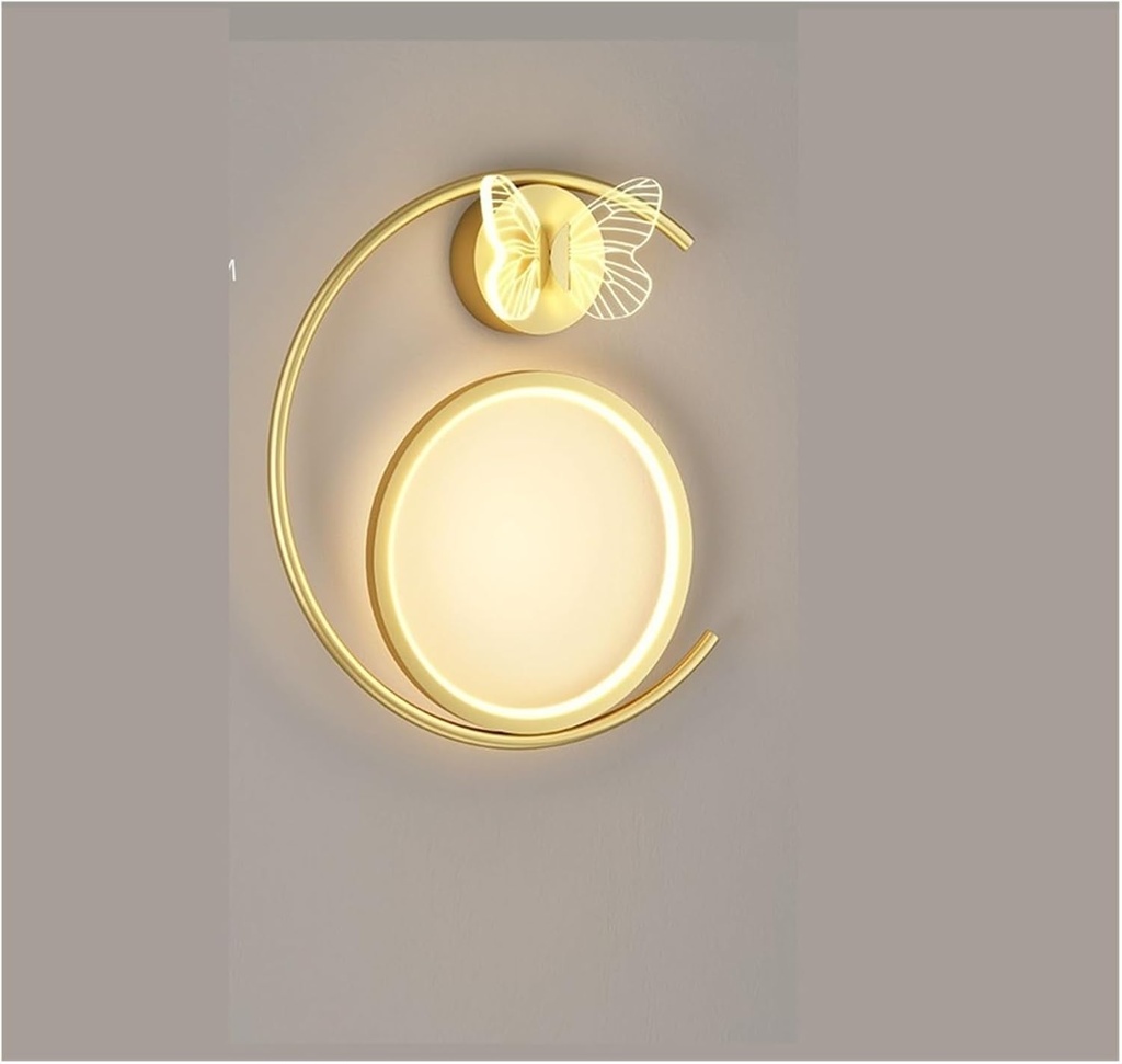 Wall lamp Bedroom Bedside lamp Modern Minimalist Living Room Background Wall lamp Nordic Creative Aisle Corridor lamp(D Left 26 * 30CM Warm Light)