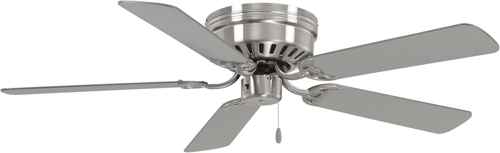 Minka-Aire F565-BN Mesa 52" Hugger Ceiling Fan with Pull Chain, Brushed Nickel