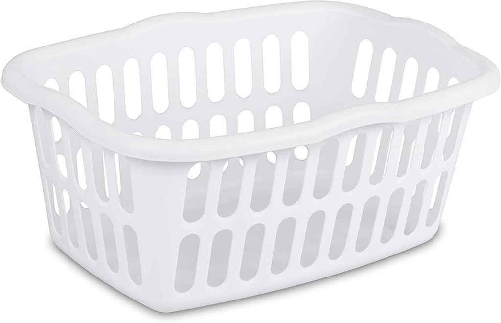 Sterilite Rectangular Laundry Basket, White