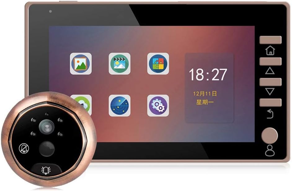 Digital Door Viewer with 4.5inch LCD Screen Monitor, Video Peephole Viewer,Night Vision, for Villa House Office Apartment Home Security System